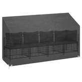 vidaXL Pokrowce na ławki ogrodowe, 2 szt, 12 oczek, 210x70x70/88cm, PE