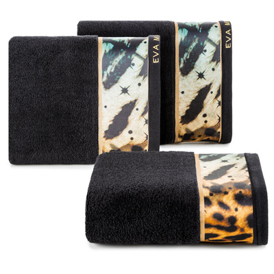 Ręcznik Eva czarny 50x90