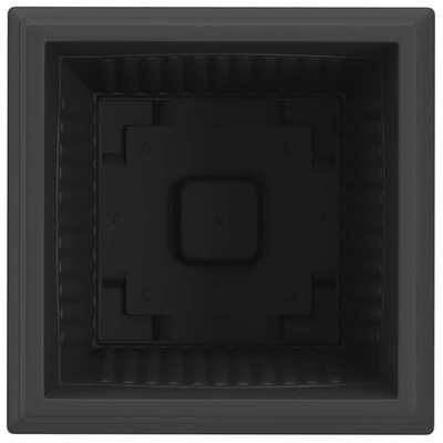 Kwadratowa doniczka na kwiaty 6 pcs Czarny 43 x 43 x 33,5 cm