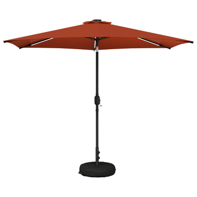 Parasol ogrodowy z oświetleniem LED i podstawą 300 x 300 cm