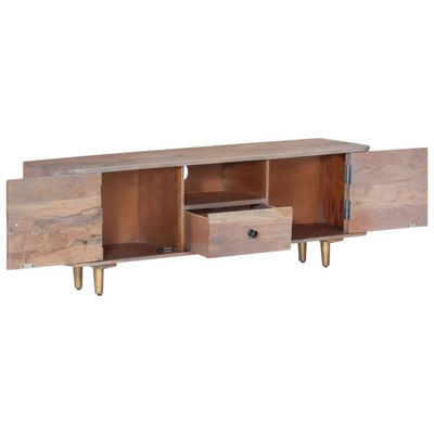 vidaXL Szafka pod TV, 118x30x40 cm, lite drewno akacjowe