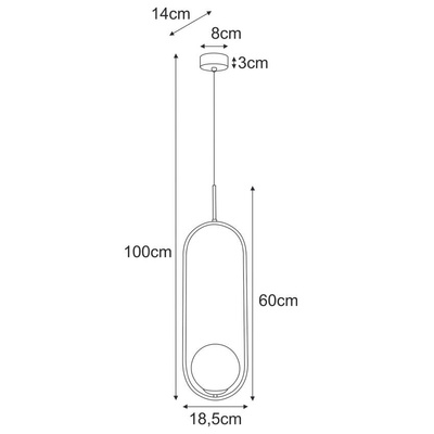 Lampa wisząca K-5396 z serii SVEN