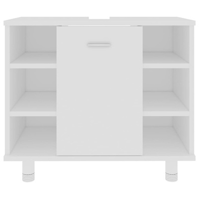 vidaXL Szafka łazienkowa, biała 60x32x53,5 cm, materiał drewnopochodny