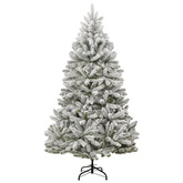 vidaXL Sztuczna choinka na zawiasach, 300 lampek LED i bombki, 210 cm wariant 4