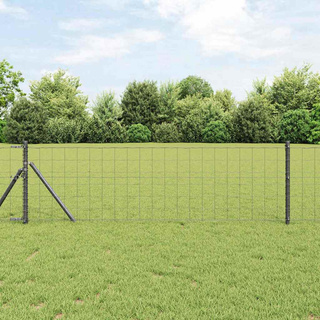 Ogrodzenie Euro 0,6 x 10 m Żelazo pokryte PVC Szary