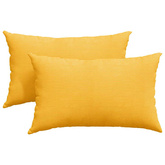 Poduszki na sofę 2 pcs Jasnożółty 50 x 30 cm Tkanina sztruksowa