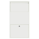 Skrzynka na przesyłki z drzwiami Biały 44 x 22 x 82 cm Stal