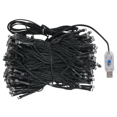 vidaXL Sztuczna choinka z lampkami i bombkami, zielona, 180 cm, PVC model standard