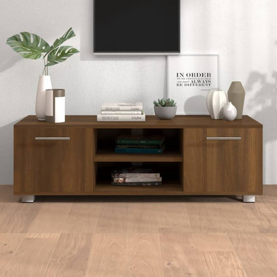 vidaXL Szafka pod TV, brązowy dąb, 110x40x35 cm