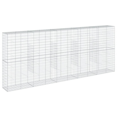 Kosz gabionowy z pokrywą, 500x50x200 cm, galwanizowane żelazo