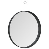vidaXL Lustro ścienne z zawieszką, czarne, 40 cm
