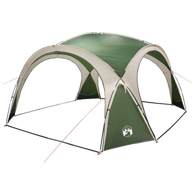 Namiot boczny zielony 410 x 410 x 250 cm Poliester i Stal