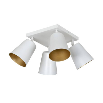 Lampa wisząca PRISM 4 WHITE / GOLD