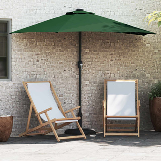 Parasolka ogrodowa Zielony 294 x 150 x 224 cm Poliester i Stal