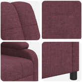 Fotel recliner Fioletowy tkanina