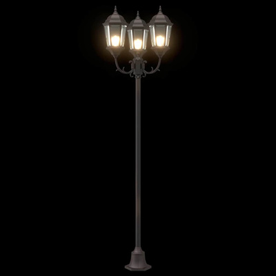 Lampa ogrodowa kolor bronzu 57 x 49 x 241 cm Aluminium i szkło