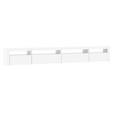 vidaXL Szafka pod TV z oświetleniem LED, biała, 270x35x40 cm