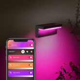 Philips Hue | Kinkiet zewnętrzny LED Nyro czarny, 13,5 W, 1000 lm, 230 V, IP44 1745630P7