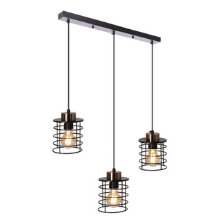 Lampa wisząca sufitowa czarna listwa 3xE27 Glob 33-00378