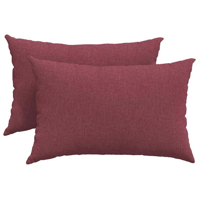 Poduszki na sofę 2 pcs Czerwone wino 60 x 40 cm tkanina