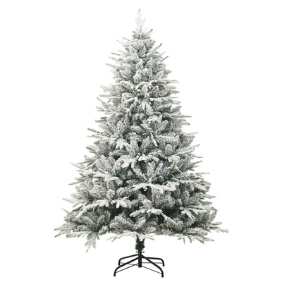 Sztuczna choinka pokryta śniegiem, zielona, 150 cm, PVC i PE