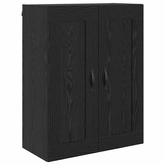 Highboard Czarny Dąb 69,5 x 34 x 180 cm Drewno inżynieryjne