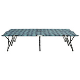 vidaXL Dwuosobowy leżak, składany, wzór w liście, stal