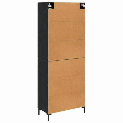 Highboard 2 szt. Czarny Dąb 69,5 x 34 x 180 cm