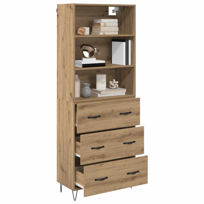 Highboard 2 szt. Dąb rzemieślniczy 69,5 x 34 x 180 cm