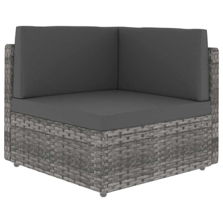 Modułowe siedzisko narożne, rattan PE, szare