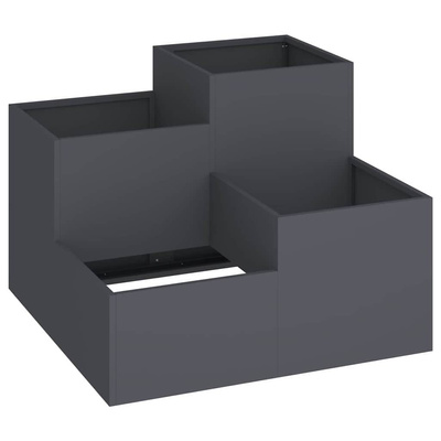 Doniczka ogrodowa Antracyt 80 x 80 x 60 cm Stal