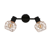 Lampa sufitowa listwa ścienna czarna klosz miedziany Acrobat 92-22202