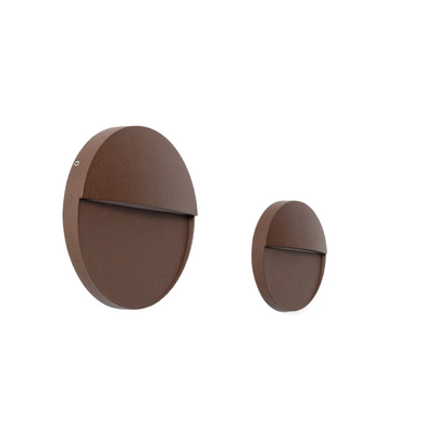 Kinkiet zewnętrzny brązowy okrągły IP54 6W CCT Abruzzo Lunaria