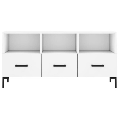 vidaXL Szafka pod TV, biała, 102x36x50 cm, materiał drewnopochodny wariant 4