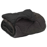 Zimowa Kołdra Antracyt 240 x 260 cm Mikrofibra i Fleece Teddy