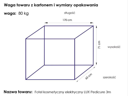 Fotel kosmetyczny elektr. Lux pedi 3M 100710