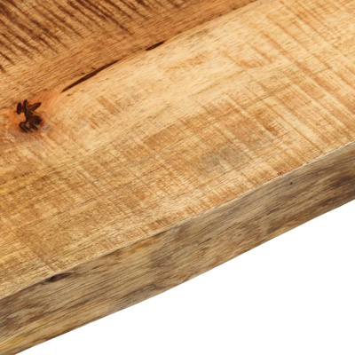 Blat stołu, 140x40x2,5 cm, naturalna krawędź, drewno mango
