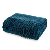 Koc Bela granatowy 150x180