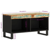 vidaXL Szafka pod TV, 85x33x43,5 cm, lite drewno z odzysku
