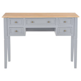 vidaXL Biurko, szare, 109,5x45x77,5 cm, drewniane