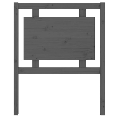 Wezgłowie łóżka, szare, 80,5x4x100 cm, lite drewno sosnowe