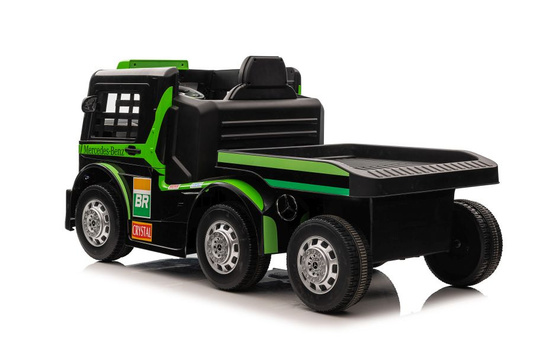 Auto Na Akumulator Ciężarówka Mercedes + Naczepa XMX622B Zielony LCD