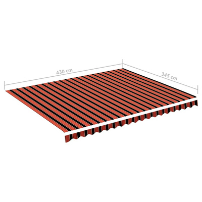 Zapasowa tkanina na markizę, pomarańczowo-brązowa, 4,5x3,5 m, poliester