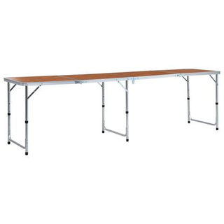 vidaXL Składany stolik turystyczny, aluminiowy, 240x60 cm
