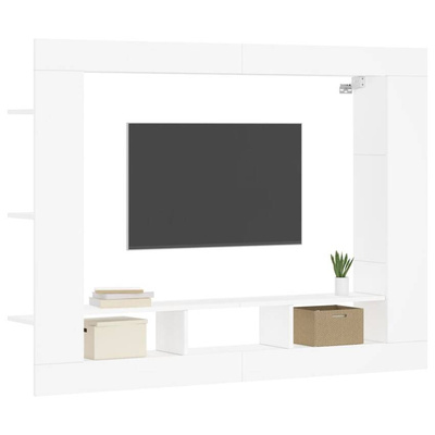 Szafka pod TV, biała, 152x22x113 cm, materiał drewnopochodny vidaXL
