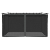 Altanka ze ścianami z siatki, antracytowa, 4x3 m, stal