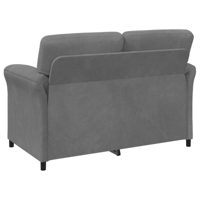 Sofa dwuosobowa ciemnoszary 138 x 83 x 95 cm Welur