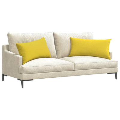 Poduszki na sofę 2 pcs Jasnożółty 80 x 40 cm tkanina