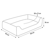 FLAMINGO Legowisko dla psa Panama, z zamkiem, 50x40x18 cm, kolor taupe