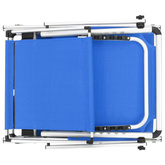 vidaXL Składane leżaki z daszkiem, 2 szt., aluminium i textilene